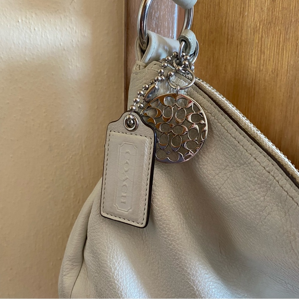 Coach white handbag